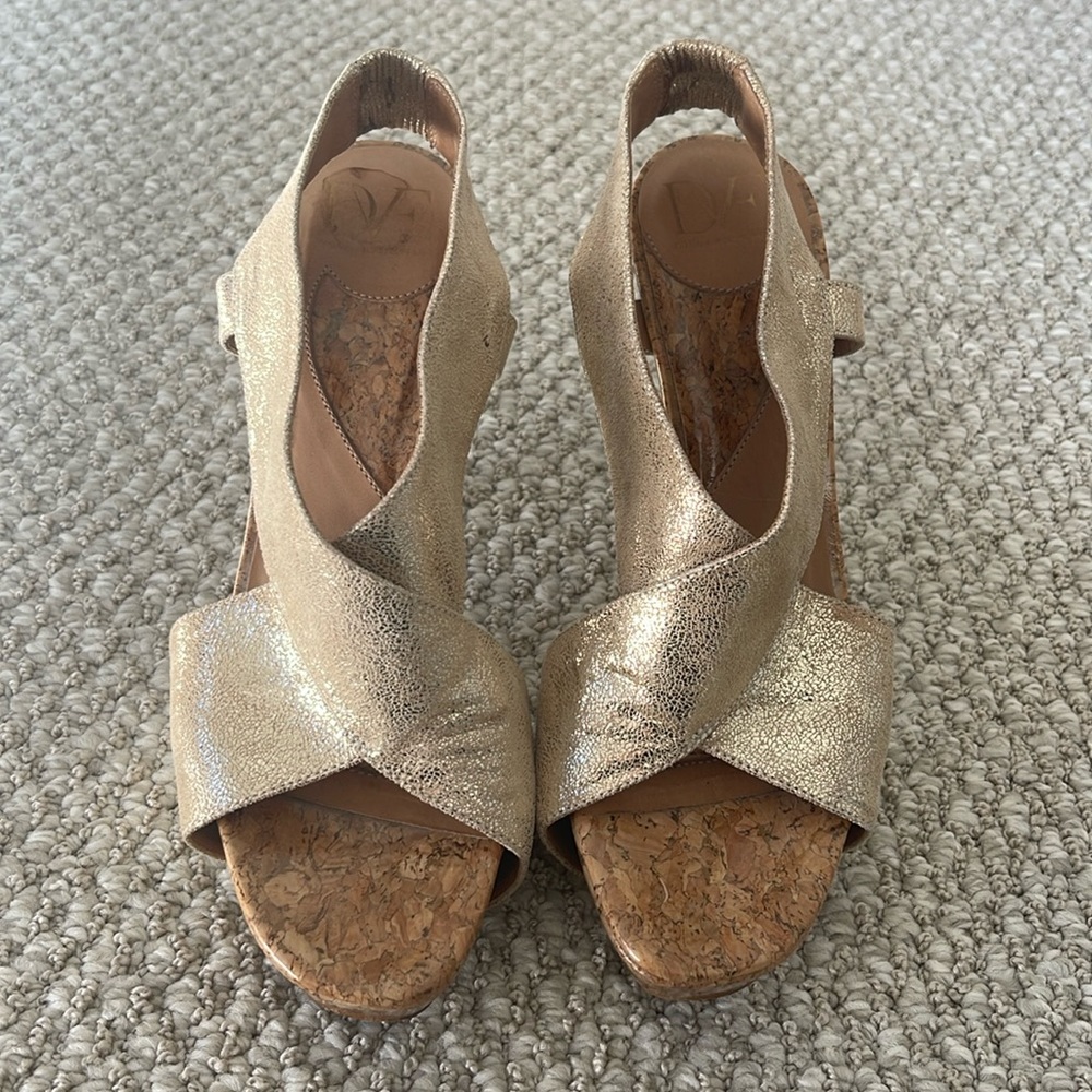 Diane von Furstenberg Gold Heels